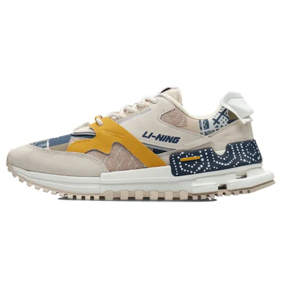 LiNing 001 Running Shoes Men Low-Top Gray/Taupe/Yellow