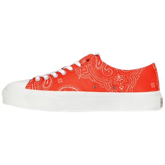 Givenchy City Canvas Shoes Men Low-Top Red