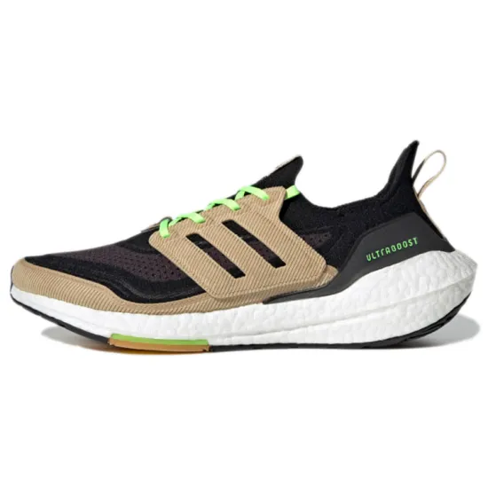 adidas Ultra Boost 21 Black Beige Tone Green