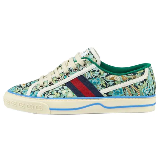 GUCCI Liberty Of London X GUCCI Women's Tennis 1977 'Floral - Light Blue Green'