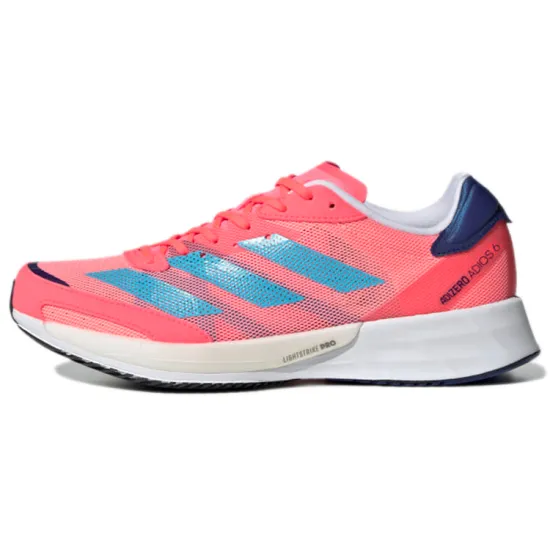 Adidas Adizero Adios 6 Running Shoes Women's Low-top Pink/blue/white