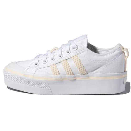 Adidas Originals NIZZA Series Skateboard Shoes Women's Low-top White/beige