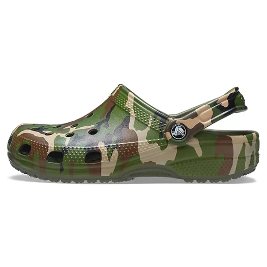 Crocs Beach Army Green Camouflage Sandals