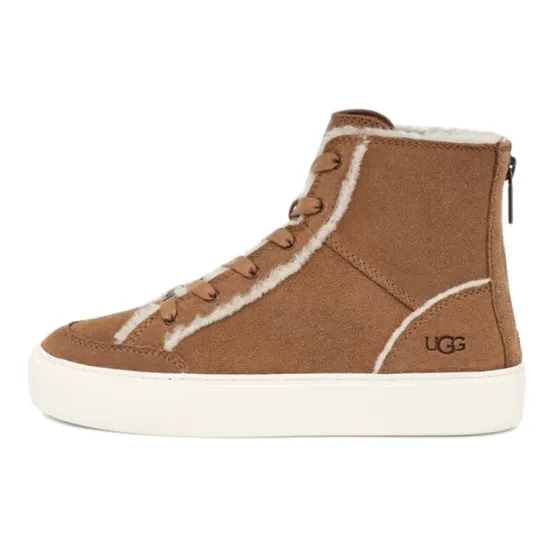 UGG Stylish Skateboarding Shoes Women's High-top Chestnut