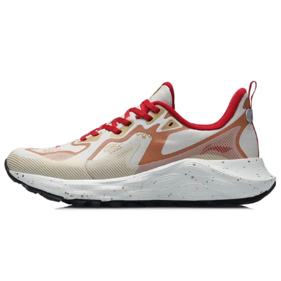 LINING Protection Cloud Running Shoes Women's Low-Top Gray Red