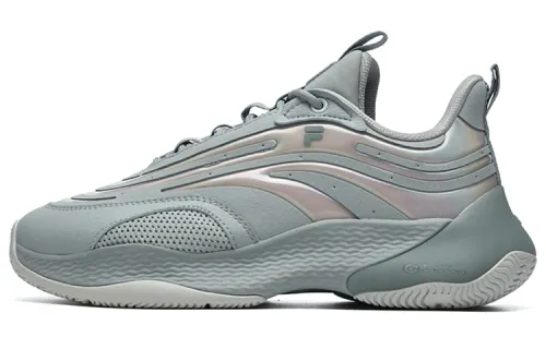 FILA FUSION RAY II Synthetic Leather, TPU Low top Casual Shoes Women's High Key Gray