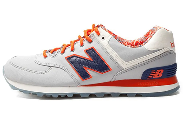 New Balance 574 Series Luau Low Top White/Orange