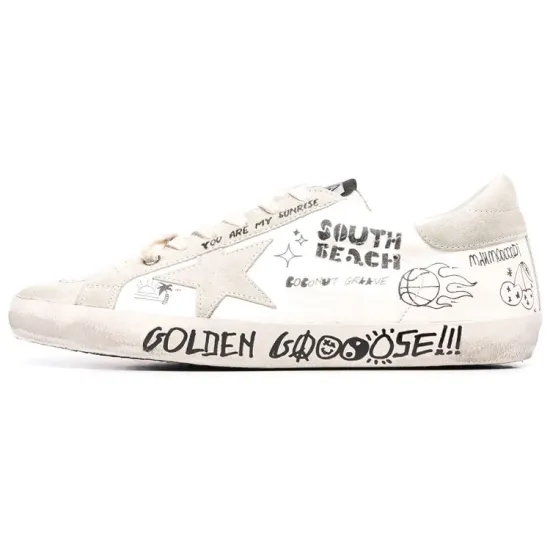 Golden Goose Super-Star Skateboard Shoes Men Low-top White