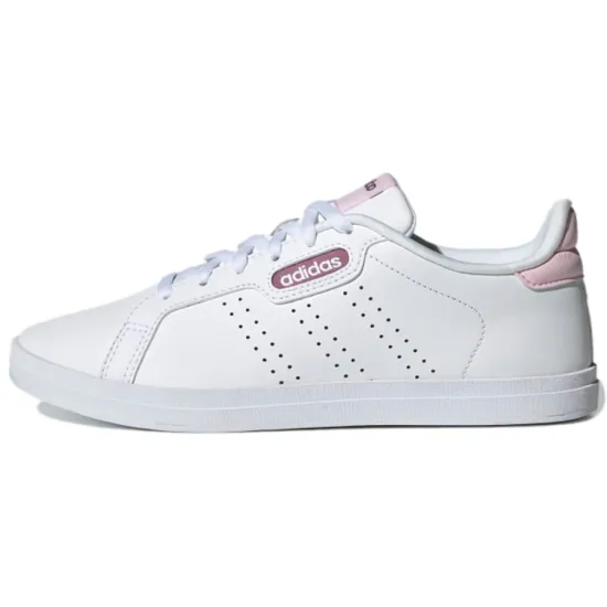 Adidas Neo Courtpoint Skateboard Shoes Women's Low-Top White Pink