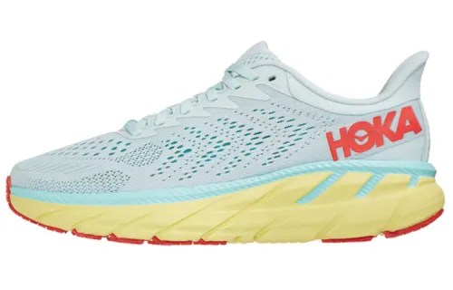 HOKA ONE ONE Clifton 7 Running Shoes Women's Low Top Blue/Red