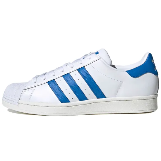 Adidas Originals Superstar Series Skateboard Shoes Unisex Low-top White/Blue/Gray