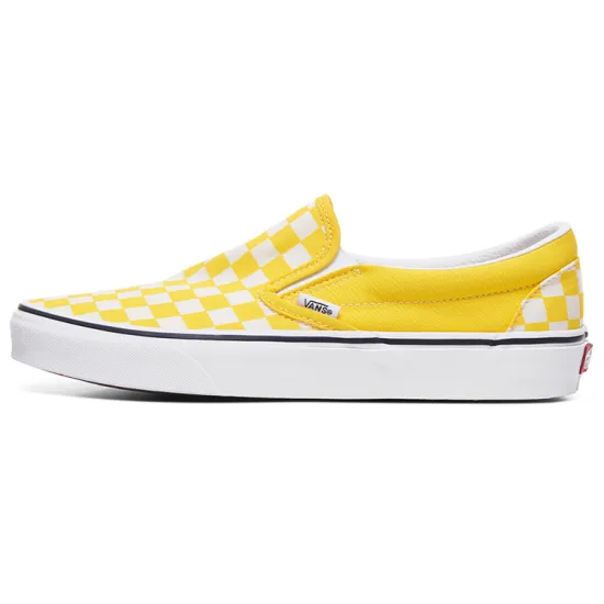 Slip On Classic Vans 'Checkerboard   Cyber Yellow'