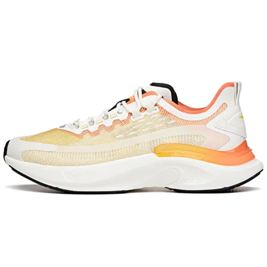 Anta Fast Cushioned Slip-Resistant Abrasion-Resistant Low-Top Running Shoes Men's White Orange