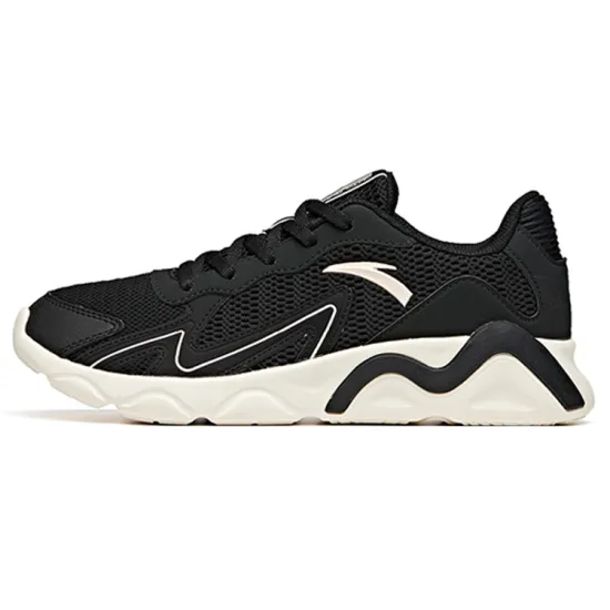 Anta Low-Top Running Shoes Women's Black Neon Pink Casual