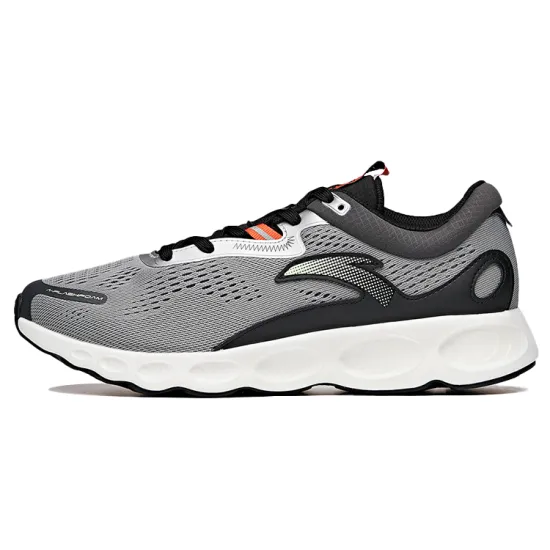 ANTA Running Shoes Men Low-Top Medium Gray/Black/Castle Gray