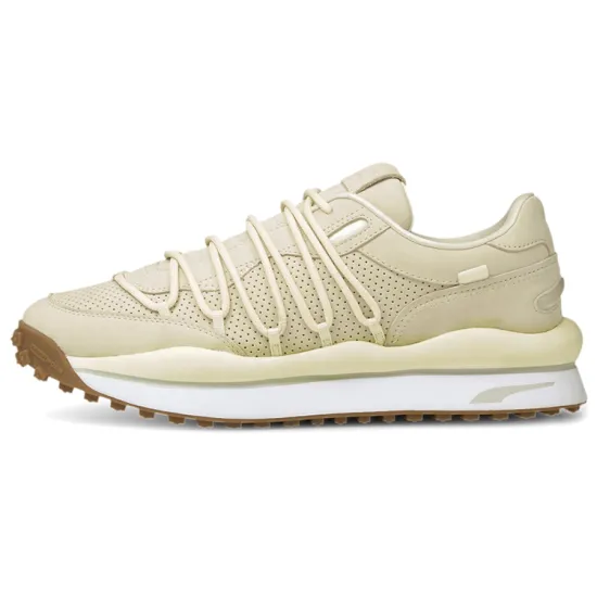 PUMA LACE RIDER PRM Running Shoes Unisex Low-top Khaki/White