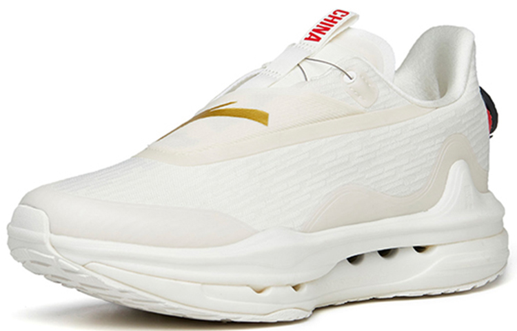 Anta Cushioning Slip Resistant Abrasion Resistant Low top Running Shoes Women’s White Gold
