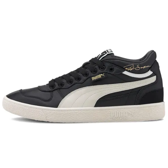 PUMA Ralph Sampson Skateboarding Shoes Unisex Low-top Black/white