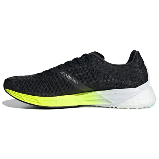 Adidas Adizero Running Shoes Men Low-top Black/Silver/Green