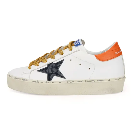 Golden Goose Hi Star Skateboard Shoes Women's Low-top White/orange