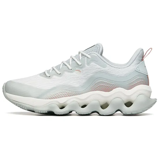 ANTA Running Shoes Women's Low-Top Gray Green/Gray White