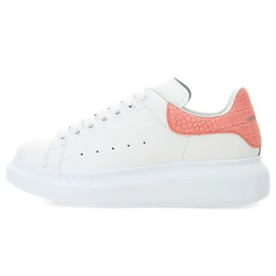 Alexander McQueen Oversized Pink Embossed Suede Croco Women's
