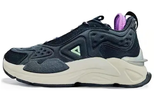 Peak's state-of-the-art Yiyi Shuxing cushioning trendy versatile sneakers women's black