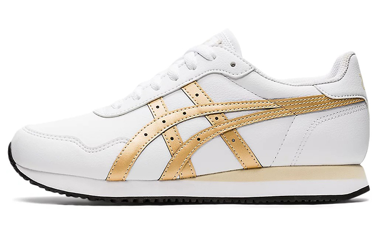 Asics Tiger Runner Comfortable Abrasion Resistant Low top Running Shoes Women's White Gold