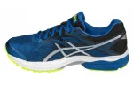 Asics Gel Flux 4 Comfortable Textile, Synthetic Leather Low top Running Shoes Men's Blue White