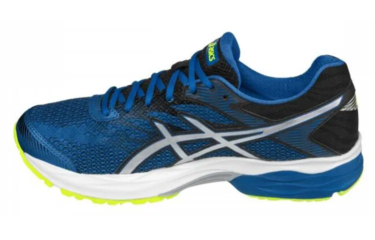 Asics Gel Flux 4 Comfortable Textile, Synthetic Leather Low top Running Shoes Men's Blue White