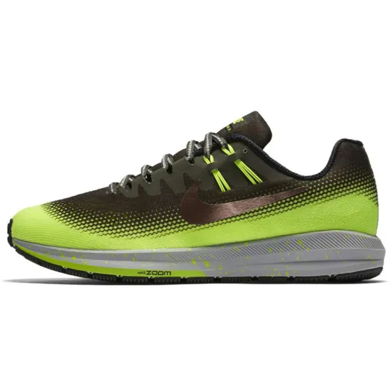 Nike Zoom Structure 20 Running Shoes Men Low-top Black/Green/Silver