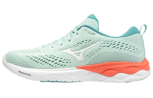 Mizuno Wave Revolt Running Shoes Women's Low Top Cyan/Orange/White