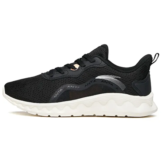 ANTA Running Shoes Women's Low-Top Black/Light Iris Pink
