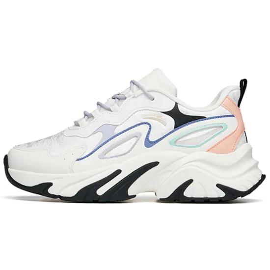 ANTA Running Collection Running Shoes Women's Low-Top Ivory White Black/Lotus Orange