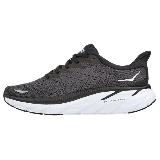 HOKA ONE ONE Clifton 8 Black White Women's