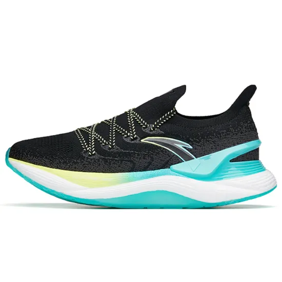 ANTA Chuang 2.0 Pro Running Shoes Men Low-Top Black Yellow/Blue