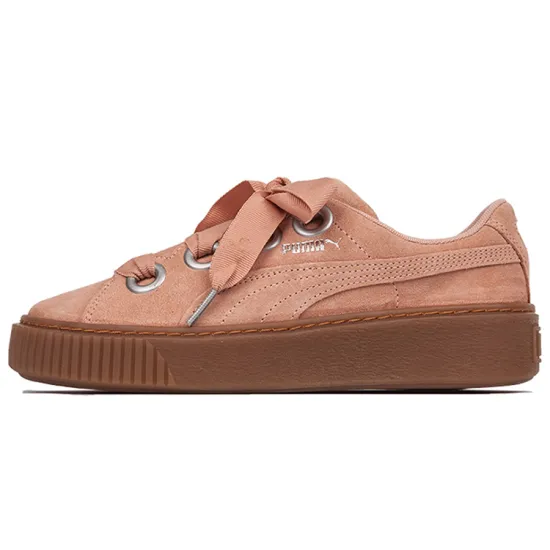 PUMA Platform Kiss Suede 'Red' Women's
