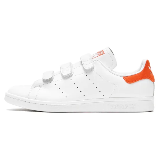 Adidas Originals STAN SMITH Collection Skateboard Shoes Men Low-top White/orange