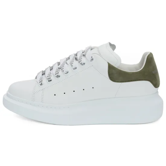 Alexander McQueen Oversized Sneaker 'White Khaki Green Suede' Women's