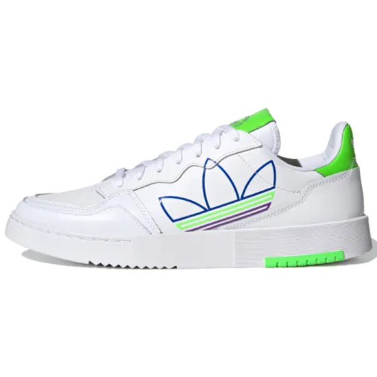 Adidas Originals Super Court Skateboard Shoes Unisex Low-top White/green