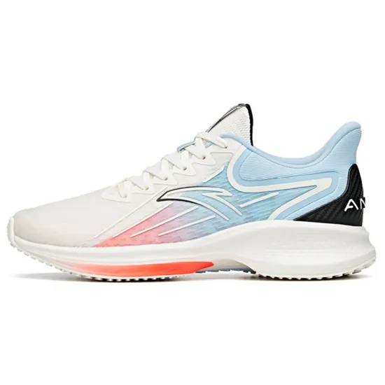 ANTA Gazelle 1.0 Running Shoes Men Low-Top Ivory White/Cascade Blue/Black