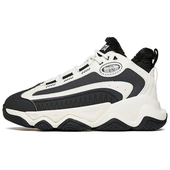 ANTA Life Collection Casual Shoes Men Mid-Top Ivory White Black/Carbon Gray