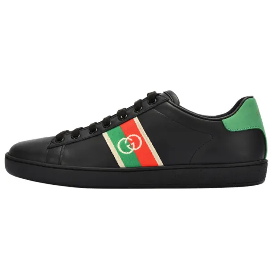 GUCCI Ace Elastic Web Interlocking GG Black