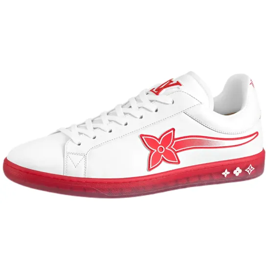 LOUIS VUITTON Luxembourg Samothrace Sneaker White Red