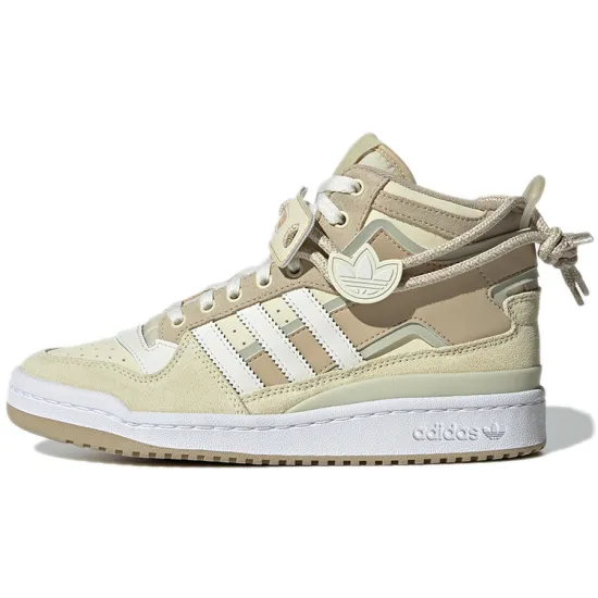 adidas originals FORUM Skateboarding Shoes Women's Mid-top Beige Brown-white