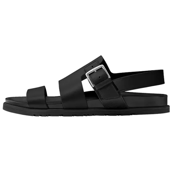 HERMES Corentin Beach Sandals Men's Black