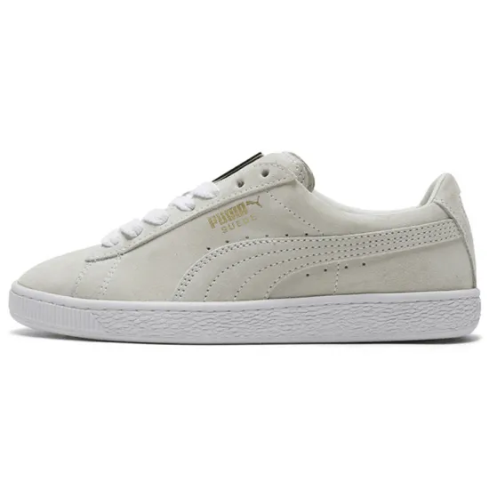 Puma Suede Classic Metal Badge 'White Team Gold'