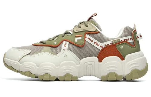 FILA FLUID 3 Cat Paw 3.0 Textile, Synthetic Leather Low top Casual Shoes Men's Green Silver Green