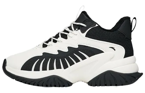 ANTA Casual Shoes Women's Low Top Black/Ivory White