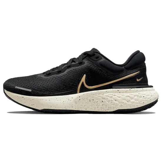 Nike ZoomX Invincible Run Flyknit Black Metallic Gold Women's